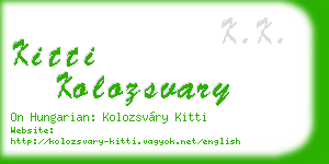 kitti kolozsvary business card